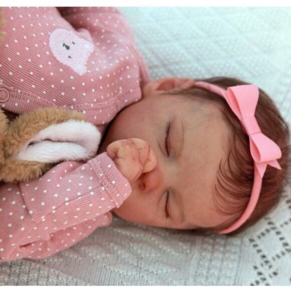 🆕18 Inch Girl Full Body Silicone Vinyl Lifelike Newborn Reborn  Baby Doll - Picture 3 of 4